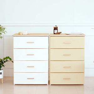 모나코 4단 우드상판 서랍장 플라스틱 수납장 정리함 옷장