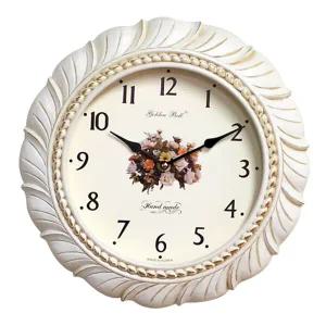 PM7064 무소음 민들레 벽시계 장미 빈티지 아이보리