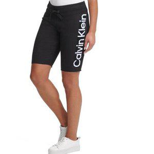 캘빈클라인 여성용 반바지 로고 버뮤다 트레이닝 쇼츠 블랙