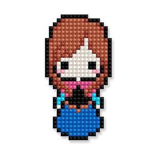 [JHQS9141_52AG]스티커형 보석십자수 겨울왕국 안나 10X10