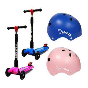[발로타] 어린이킥보드+조절형 헬멧세트 접이식킥보드 씽씽카 유아 아동 승용완구