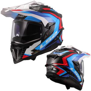 LS2 헬멧 MX701 C EXPLORE FRONTIER II WHITE BLUE 풀카본 헬멧 온 오프로드 풀페이스 이너바이져 핀락필름