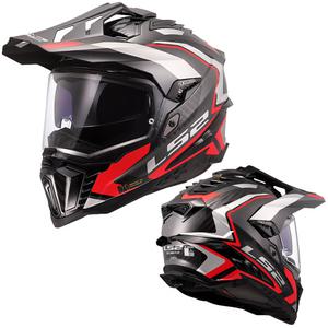 LS2 헬멧 MX701 C EXPLORE FRONTIER II RED 풀카본 헬멧 온 오프로드 풀페이스 이너바이져 핀락필름 포함