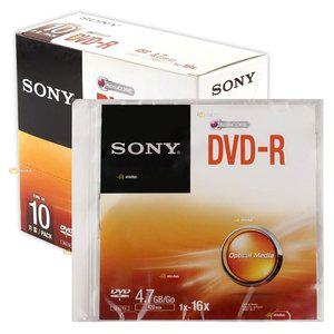 고품질 SONY DVD R 디스크 4.7GB 10개 세트 1P 데이터 보관 CD세트 CD굽기 레코드용DVD 영화굽기 (WFHYAQT)