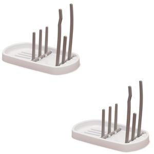 플라팜 뉴코코맘 휴대용 접이식 젖병 건조대 오트밀브라운 2P