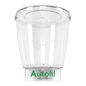 0.45um PES 멤브레인이 장착된 오토필 멸균 일회용 진공 병 상단 필터, 1000mL, 24/CS