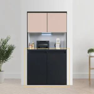 우아미가구 모리 빌트인 냉장고 홈카페 주방수납 하부장