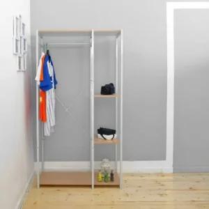 원룸옷장 화이트 옷걸이 900 철제옷걸이 철제행거 옷걸이행거 튼튼한행거 옷행거 2단행거