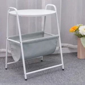 홈 우드 사이드 테이블 침대 협탁 화이트 원형테이블 간이탁자 미니테이블 수납테이블