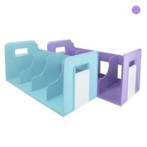 라벤더 색상 4단 책장 정리 선반 서재 책꽂이 사무용 4단