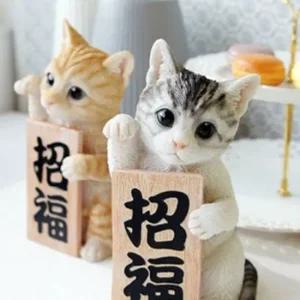 복고양이 장식품 선반 인테리어 미니어처 미니어 장식품