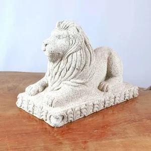 사자 돌조각상 28cm 조형물 조형품 조각상 장식품 석상 돌조각상 신수 석재조형물 조각품