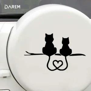 주유구 커플캣 차량용 스티커 / DIY 자동차 주유구