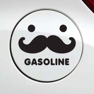 수염 가솔린 자동차 주유구스티커-블랙 자동차용품