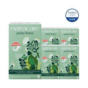 [나트라케어] 팬티라이너 커브형 5팩 유기농 면생리대 오버나이트