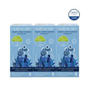 [나트라케어] 탐폰 어플리케이터 레귤러 3팩 팬티라이너 오버나이트 유기농생리대