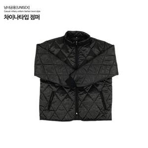 남녀공용 깔깔이 차이나 점퍼 패딩 작업복 내피 방한복 블랙