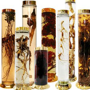 명품 일자 유리 술병/인삼 과일 산삼주병 장뇌삼술병