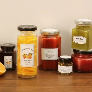 예쁜 잼 병 수제 과일 청 유리 용기 라벨 쨈 스티커 수제청