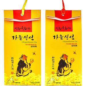 안동 국화차 삼각티백 2개x20티백 / 삼각 총40입 꽃잎차 국 화 꽃차 감국 감국차 국화차 가을신선