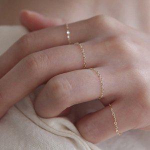 [멕코이]14k gold chain ring