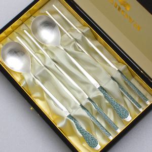 명품 고려청자 은수저 수저세트 2벌