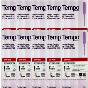 동아제약 템포 슈퍼/레귤러 100p 삽입형 탐폰 체내형 생리대 순면