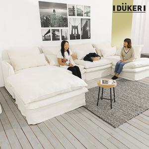 듀커소파 DK032 카우치형 풀커버 패브릭 소파