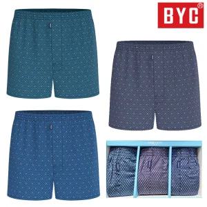 BYC 남성 남자 순면 기능성 더블박서 낭심주머니 트렁크 사각 빅사이즈 팬티 95-110 3매