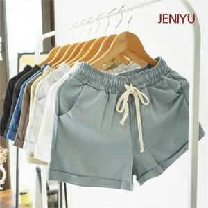 [하프클럽/제니유] 제니유 면 마 린넨 3부 밴딩 여성반바지 8color