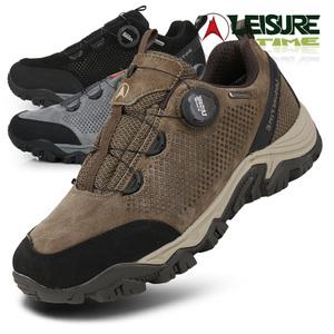 [레저타임] 생활방수기능 보아시스템 다이얼버튼 천연가죽 남성트레킹화 워킹화 경등산화 운동화 활동화 남자신발 