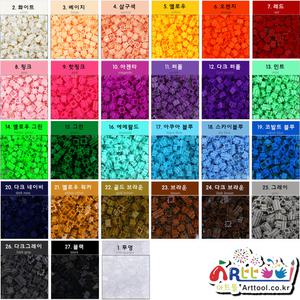 창의력 쑥쑥~ 쑥쑥블럭 디폼블럭 8mm/10mm 300개 벌크 리필 패키지 27색상