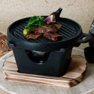 노다 숯불 미니화로 받침세트+고기불판 가정용 캠핑 개인 1인 화로 바베큐그릴