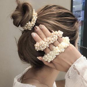 곱창머리끈 아이유 진주 똥머리 곱창밴드 슈슈