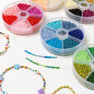 [민화샵] 2mm 시드비즈 공예 재료 6색세트 팔찌만들기 목걸이만들기