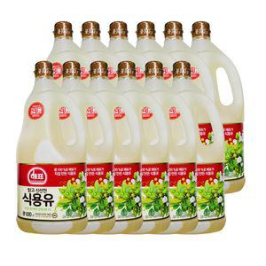 해표 맑고 신선한 식용유 콩 100% 1.8L X 12개 콩기름
