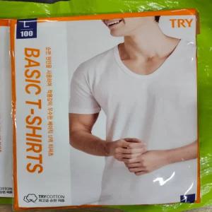 1 장 남성 반팔형 런닝 순면 갱수네 T 유넥 티 반팔 런닝 면 코튼 90 -115 호 화이트 난닝구 트라이