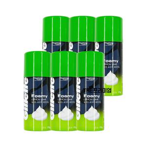 질레트 포오미 레몬라임 쉐이빙 크림 175g 6개