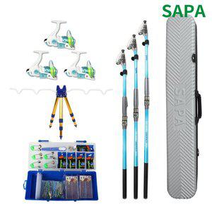 [SAPA]싸파 씨빅 에메랄드 홈쇼핑 모델 원투 받침대 낚시세트 바다 민물