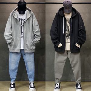 오버핏 무지 후드집업 남성 데일리룩 남자 빅사이즈 후드티 커플 시밀러룩