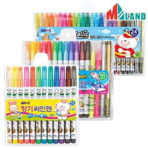아모스 향기 싸인펜 12색 14색 16색 18색 24색 사인펜 미술 준비물