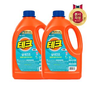 테크 실내건조 액체세제 일반용 용기형 단캡 3L 2개