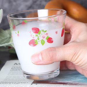 레트로 딸기 유리컵3P 물컵 쥬스컵