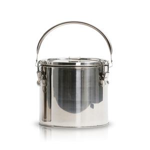 국산 스텐 이중유압 국통 핸들형 10리터(10호) /일반 핸들 밀폐용기 보온 보냉