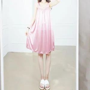 [하프클럽/]여자 실크 찰랑 슬립 홈웨어 나시 잠옷 소프트 원피스