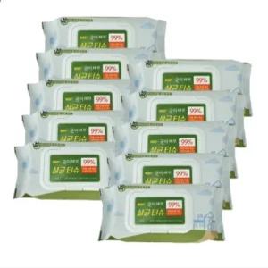 [균이제로] 손소독 살균 물티슈 캡형 75매X12팩 에탄올 고함량 의약외품