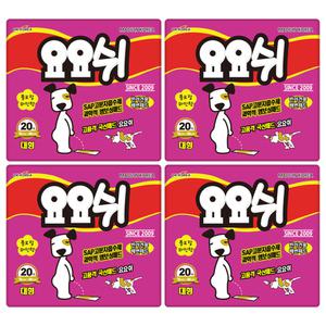 요요쉬 배변패드 플로럴와인 대형 20매, 4개