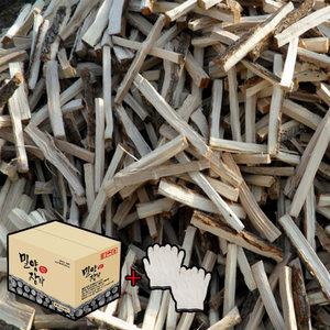 국산 참나무 장작 1박스+ 목장갑 2켤레 쪼갬목 캠핑 바베큐 화목난로 아궁이 바베큐 벽난로용