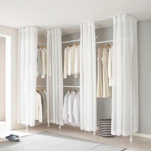 5단 커튼 행거 EO-S515C 국민튼튼 철제 고정식 옷정리 코너 드레스룸 시스템 행거