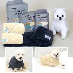초코펫하우스 강아지 고양이 초극세사 몬스터타올 펫 목욕타올